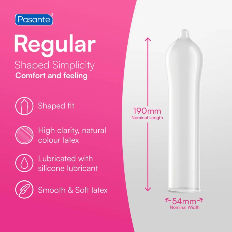 Prezerwatywy Pasante Regular 54 mm, 12 sztuk - 3