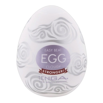Masturbator jednorazowy Egg Cloudy 6 szt. – zakrzywiona struktura stymulująca, 7 cm - 1 2