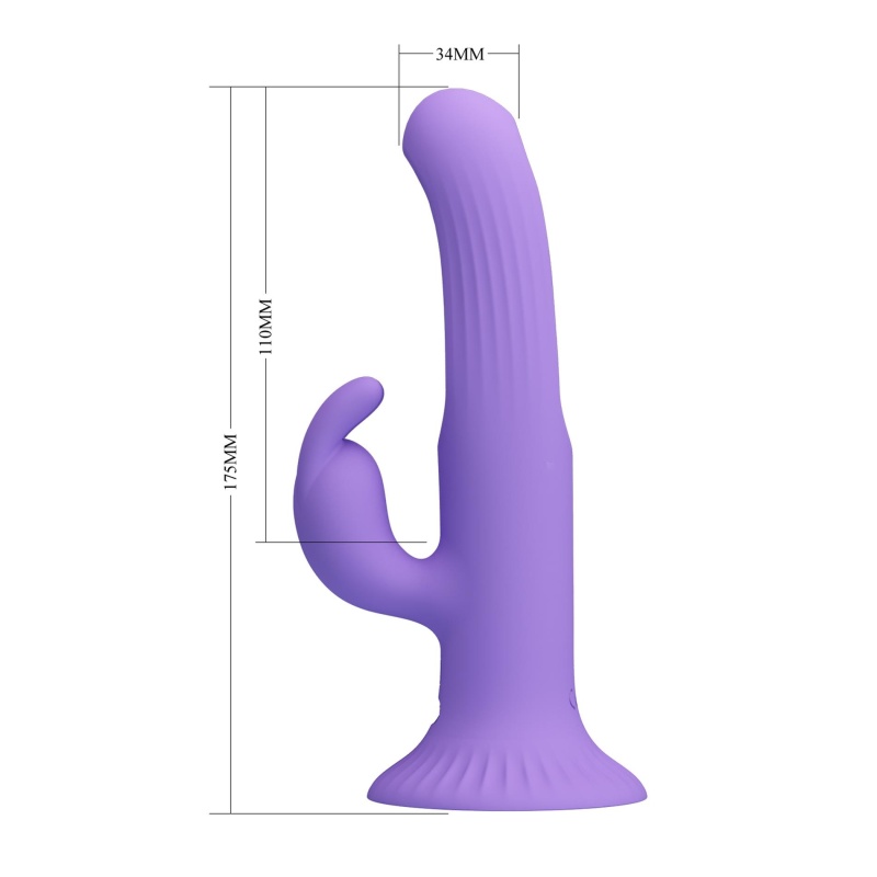 Wibrator typu króliczek KILLMOULIS z języczkiem, 12 trybów wibracji, 4 ustawienia drgań, 17,5 cm - 6