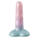 Dildo Unicorn Mini Light - kompaktowy silikonowy model ze spiralnym trzonem i przyssawką w kształcie serca - 4