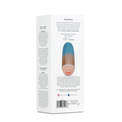 Masturbator Glow Touch z podwójnym kanałem, dwoma silnikami i 22 cm długości - 1 2