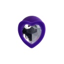 Korek analny Diamond Heart - silikonowy, z kryształkiem w kształcie serca, 8 cm - 3