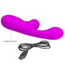 Wibrator króliczek Skylar Purple - 10 funkcji wibracji, 9 prędkości i 10 trybów pulsacji, silikon - 9