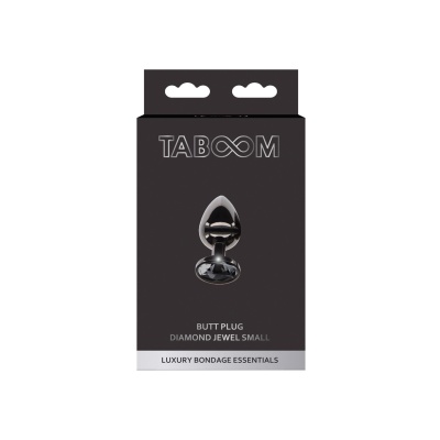 Korek analny Taboom Diamond Jewel S z czarnego aluminium 7,2 cm - 1 2