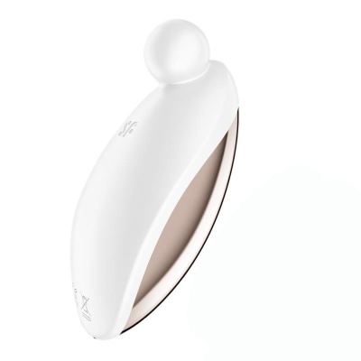 Wibrator nakładany Spot On 2 White - elastyczna końcówka silikonowa do stymulacji łechtaczki, 9 cm, 12 trybów, IPX7 - 1