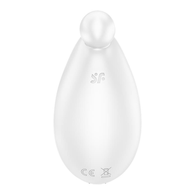 Wibrator nakładany Spot On 2 White - elastyczna końcówka silikonowa do stymulacji łechtaczki, 9 cm, 12 trybów, IPX7 - 5