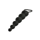 Anal Beads Black Heart – Silikonowe koraliki analne w kształcie serc, długość 18 cm - 3