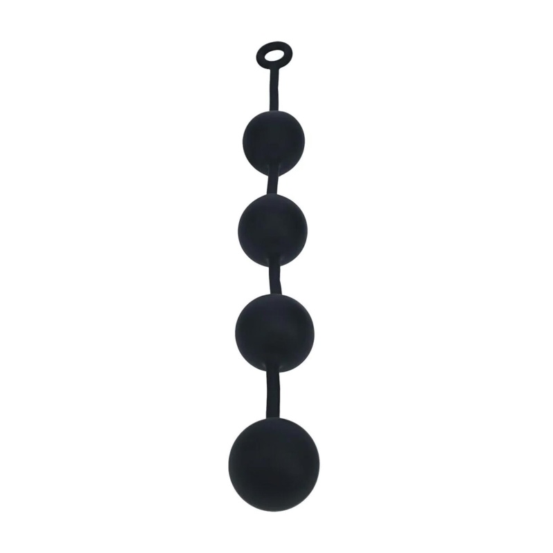Silicone Round Anal Balls - XXL - 60mm - Black - 1