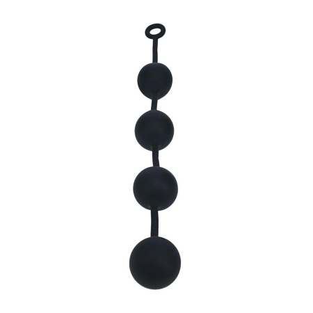 Silicone Round Anal Balls - XXL - 60mm - Black - 1