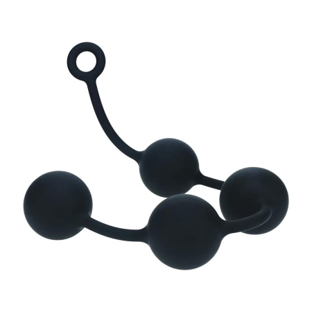 Silicone Round Anal Balls - XXL - 60mm - Black - 4