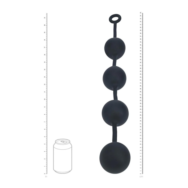 Silicone Round Anal Balls - XXL - 60mm - Black - 5