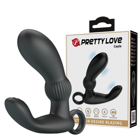 Masażer prostaty Cayla z dwoma silnikami wibracyjnymi, 9 cm długości - 1