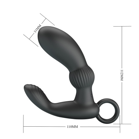 Masażer prostaty Cayla z dwoma silnikami wibracyjnymi, 9 cm długości - 6