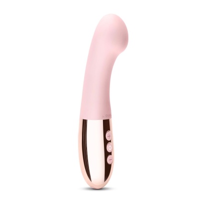 Wibrator punktu G Le Wand Gee Rose Gold - elastyczna szyjka, spłaszczona głowica, silikon, 16,6 cm - 1 2