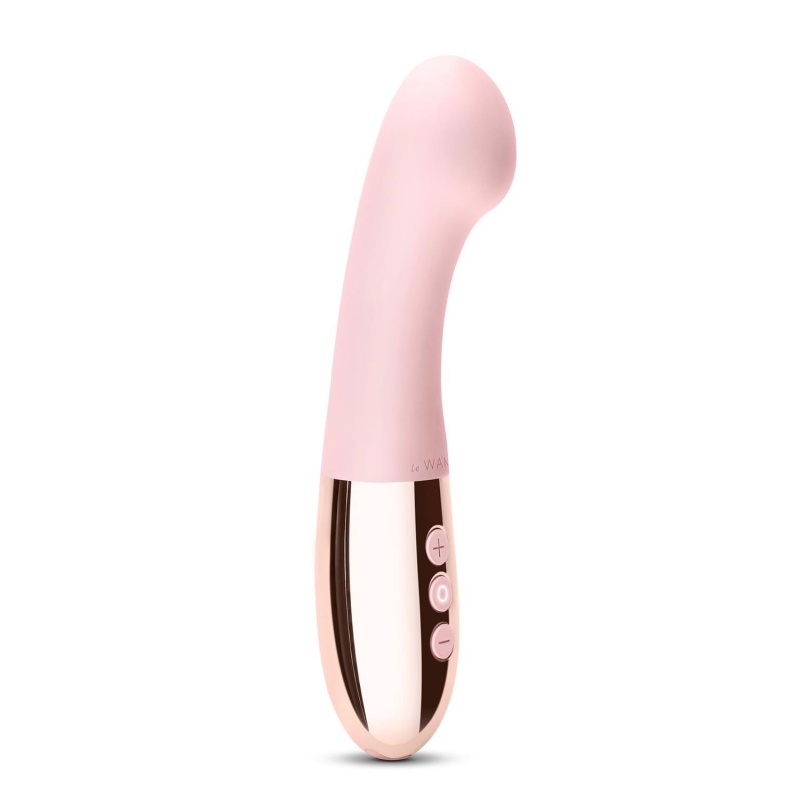 Wibrator punktu G Le Wand Gee Rose Gold - elastyczna szyjka, spłaszczona głowica, silikon, 16,6 cm - 2