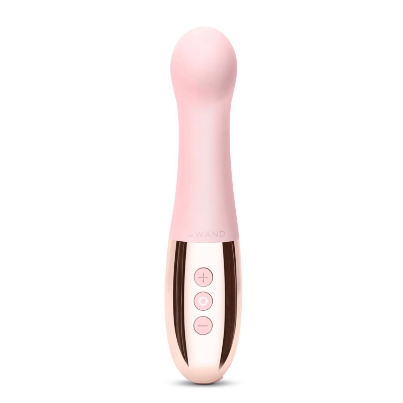 Wibrator punktu G Le Wand Gee Rose Gold - elastyczna szyjka, spłaszczona głowica, silikon, 16,6 cm - 4