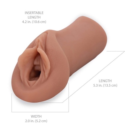 Maszturbator Sorority Snatch Brown – realistyczna wagina z TPR, manualny, długość 13,4 cm - 5