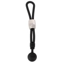 Pierścień erekcyjny Heavy Rope z kulą - regulowany silikonowy pasek typu lina z obciążnikiem 166 g, długość pętli 21,5 cm, średn - 2