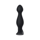 Korek analny A-Toys S Black - silikon medyczny, wąska końcówka i szeroka podstawa ograniczająca głębokość - 1