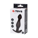 Korek analny A-Toys S Black - silikon medyczny, wąska końcówka i szeroka podstawa ograniczająca głębokość - 3