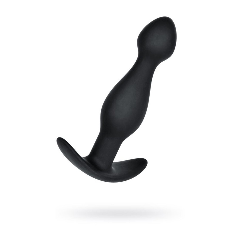 Korek analny A-Toys S Black - silikon medyczny, wąska końcówka i szeroka podstawa ograniczająca głębokość - 5