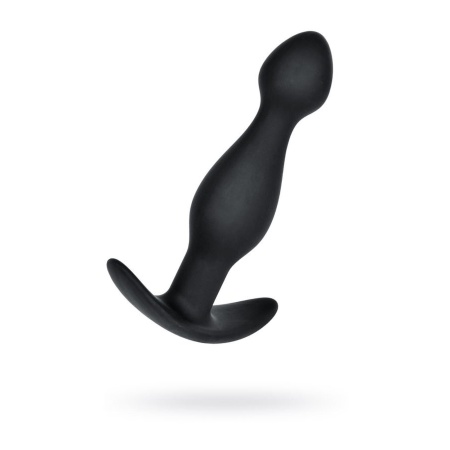 Korek analny A-Toys S Black - silikon medyczny, wąska końcówka i szeroka podstawa ograniczająca głębokość - 5