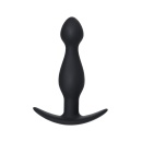 Korek analny A-Toys S Black - silikon medyczny, wąska końcówka i szeroka podstawa ograniczająca głębokość - 6