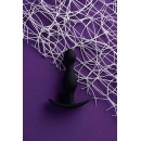Korek analny A-Toys S Black - silikon medyczny, wąska końcówka i szeroka podstawa ograniczająca głębokość - 8