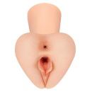 Masturbator PDX Plus Pick Your Pleasure XL – podwójny tunel Fanta Flesh (TPR) z efektem podciśnienia, 22,9 cm - 2