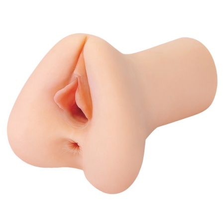 Masturbator PDX Plus Pick Your Pleasure XL – podwójny tunel Fanta Flesh (TPR) z efektem podciśnienia, 22,9 cm - 3