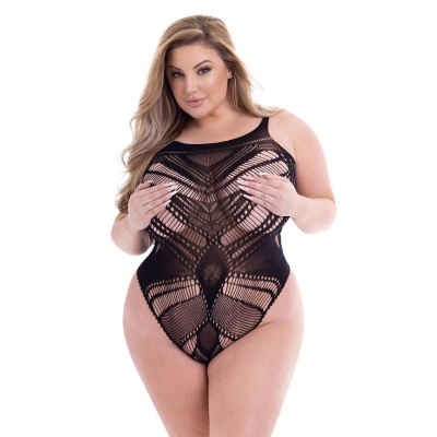 BACI JACQUARD BODYSUIT BLACK, QUEEN - 1 2