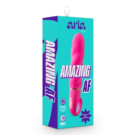 Wibrator ARIA Amazing AF Fuchsia - silnik Rumble Tech, 10 programów, wodoodporny IPX7, 15,8 cm - 1