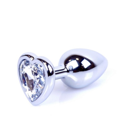 MyLove Toys - Jewellery Silver  Heart PLUG- Clear - 1
