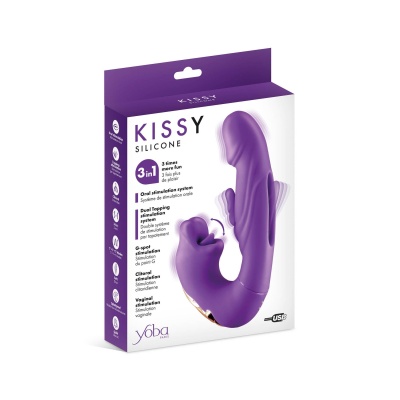 Kissy 3-in-1 Rabbit Vibrator purple - 1 2