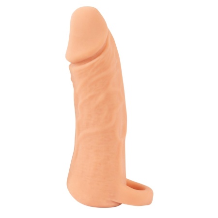 Nature Skin Extender Medium - rękaw powiększający 2w1 z masturbatorem, TPE, 18,5 cm - 5