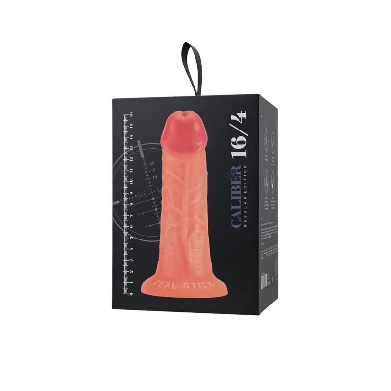Dildo realistyczne RealStick CALIBER 16/4 z przyssawką, PVC, długość 16 cm, średnica 4 cm - 11