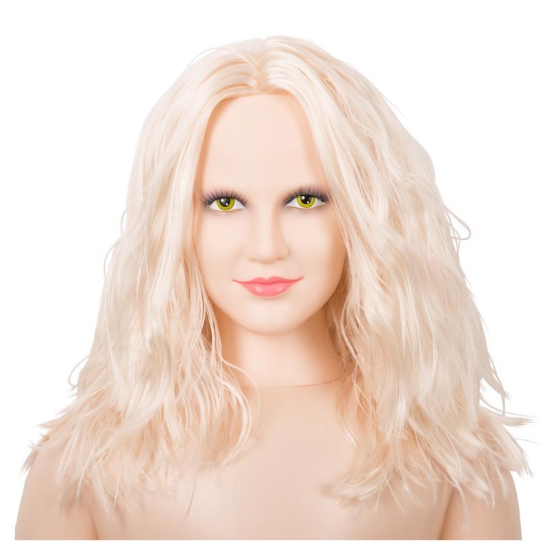Lalka miłosna Hot Lucy Lifesize – nadmuchiwana, siedząca, 132 cm, PVC, z wibrującym jajkiem - 4