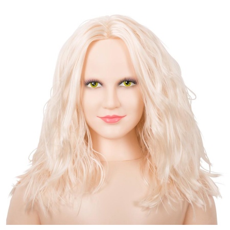 Lalka miłosna Hot Lucy Lifesize – nadmuchiwana, siedząca, 132 cm, PVC, z wibrującym jajkiem - 5