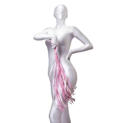 Anonymo flogger, PU leather, pink, 64 cm - 1
