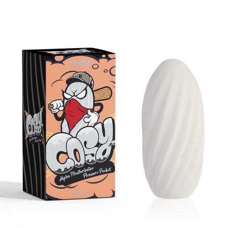 Masturbator Alpha Pleasure Pocket-White - manualny, kompaktowy pocket z TPE bez ftalanów i lateksu - 1
