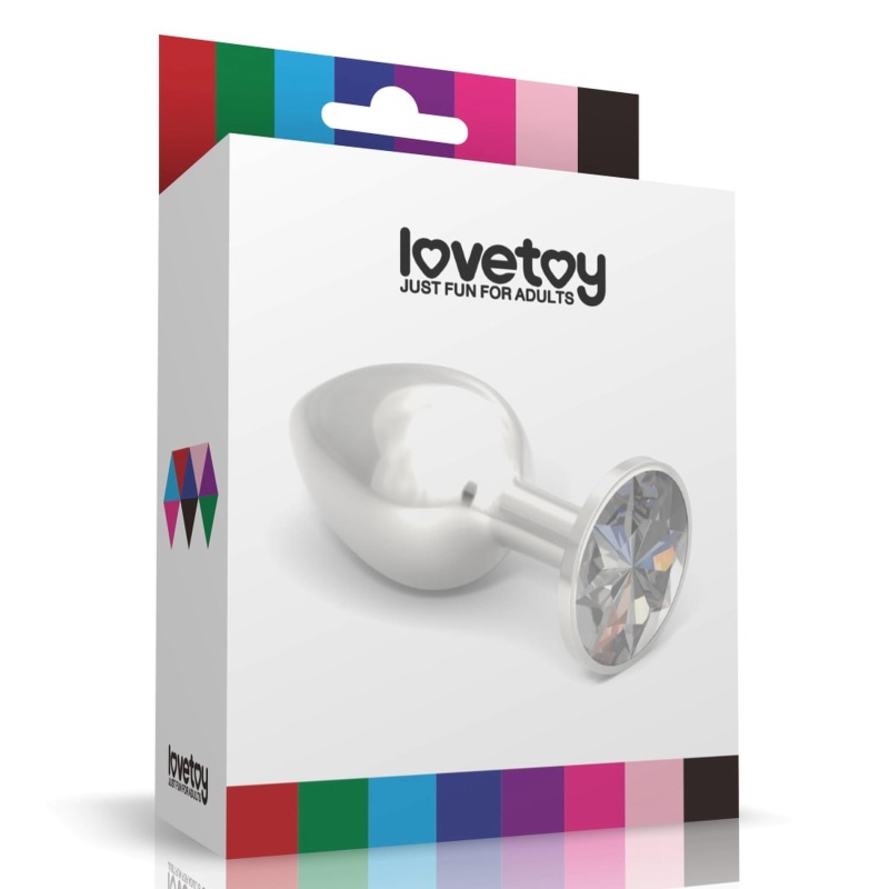 Analny plug metalowy Small Silver 10,2 cm srebrny - 2
