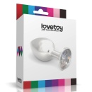 Analny plug metalowy Small Silver 10,2 cm srebrny - 2
