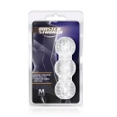 Masturbator Master Stroker Clear - przezroczysty elastomer TPE, 3 komory o zróżnicowanej teksturze, otwarty koniec, 15,2 cm - 1