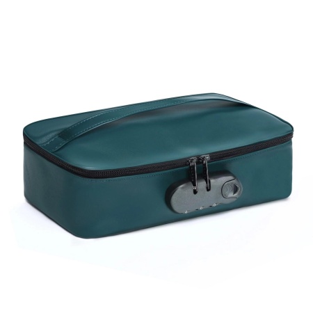 Pudełko DISCREET BOX LUXURY GREEN — zintegrowana kłódka szyfrowa, wymiary 27 x 16 x 7,62 cm - 1