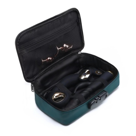 Pudełko DISCREET BOX LUXURY GREEN — zintegrowana kłódka szyfrowa, wymiary 27 x 16 x 7,62 cm - 3
