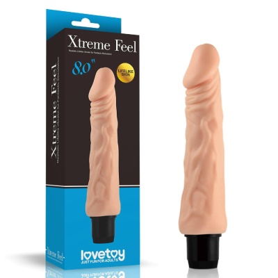 Wibrator Real Feel 8 (20 cm) – Cyberskin Wodoodporny Regulowane Wibracje - 1