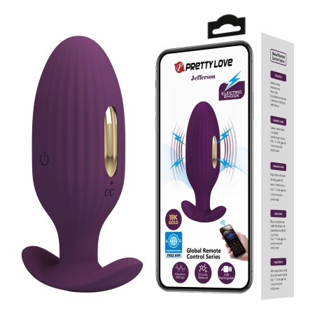 Wibrator analny Jefferson z wibracją i elektrostymulacją, 9 cm - 1