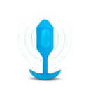 Korek analny wibrujący b-Vibe Snug Plug 3 Blue - obciążony, 4 poziomy i 6 wzorców wibracji, długość 13,8 cm - 2