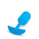 Korek analny wibrujący b-Vibe Snug Plug 3 Blue - obciążony, 4 poziomy i 6 wzorców wibracji, długość 13,8 cm - 5