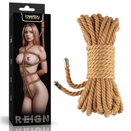 Sznur do bondage Natural Knot 10 m, 6 mm, kolor kurkumowy - 1
